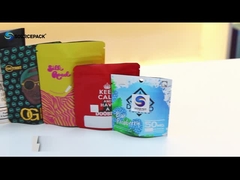 Saco de embalagem de ervas daninhas personalizadas 3.5g Saco de embalagem de plástico Ziplock para cannabis