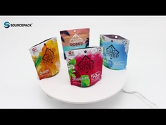 Sacos de embalagem de cannabis com fecho à prova de cheiro, de plástico personalizado, de maconha Mylar.