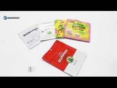 3 lados sellados CBD gomas Mylar sacos Erva Cannabis embalagem 3,5g Bolsa com fecho