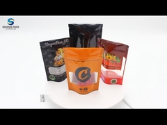 3.5g Cannabis de plástico Stand up pouch Ziplock Weed Mylar sacos para embalagem de maconha com janela
