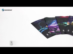 Saco de embalagem de ervas daninhas de fecho personalizado 3 selos laterais Saco Mylar com impressão digital