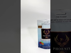 Saco de embalagem de borracha CBD impressa em metal Saco de fecho de alimentos com proteção UV